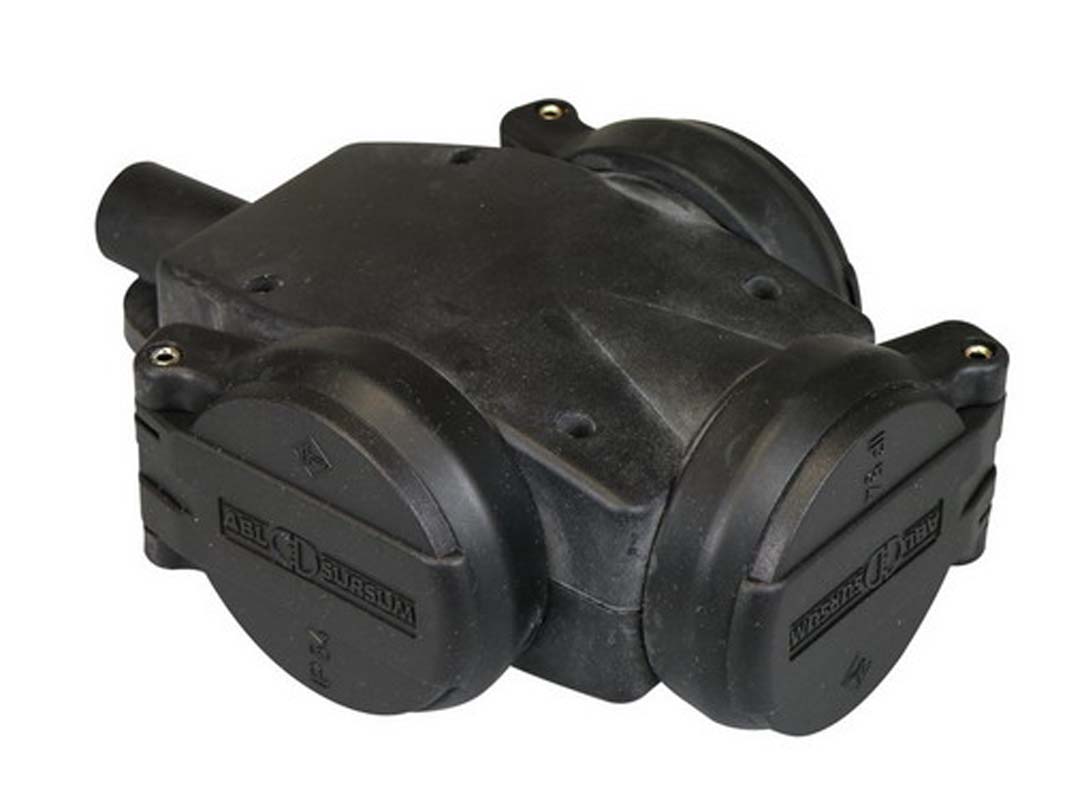 3 voudig verdeelblok, Rubber