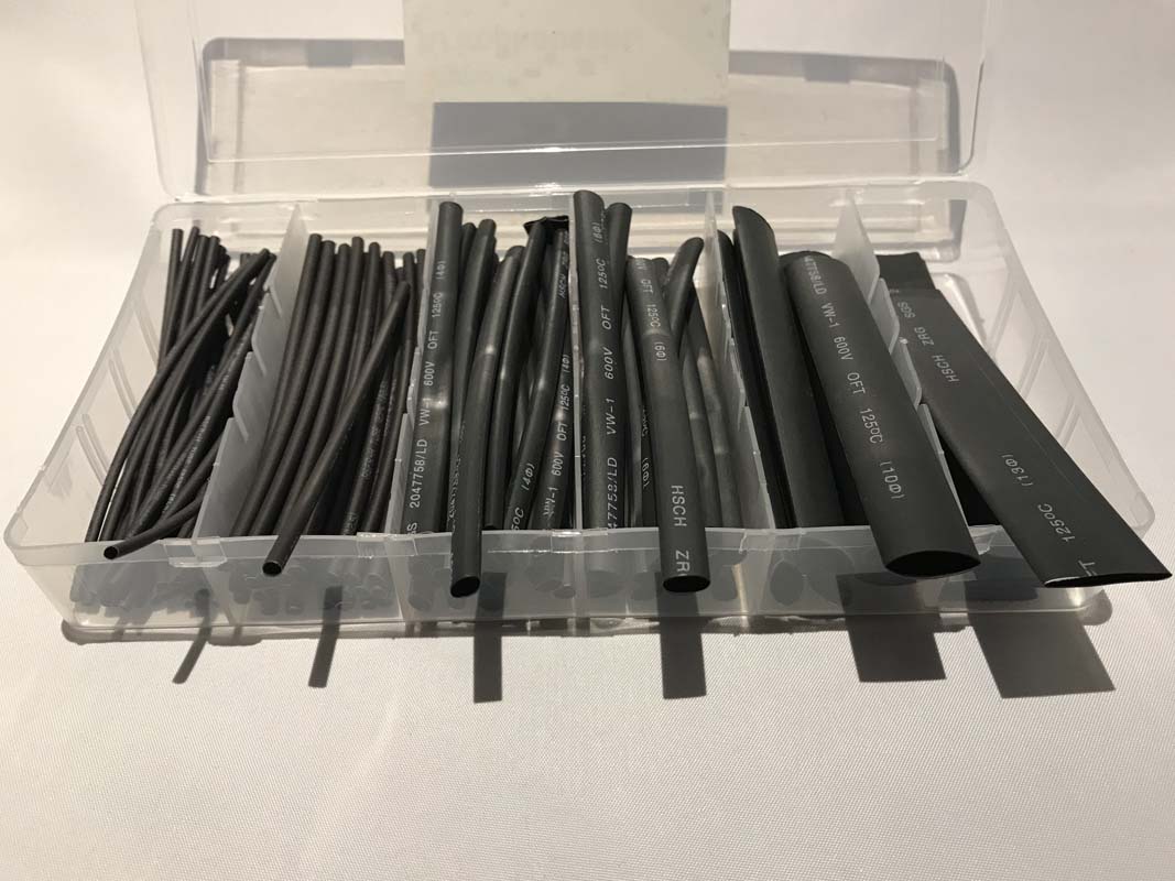 Krimpkous in assortimentsdoos, Krimpkous zwart 2:1