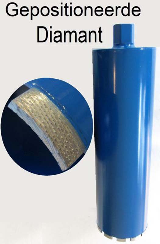 Diamantboor  dikwandig  1 ¼ inch UNC, Gepositioneerde diamantinleg
