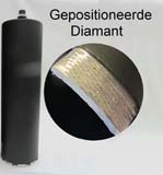 Diamantboor  dunwandig ½ inch aansluiting Gepositioneerde diamantinleg