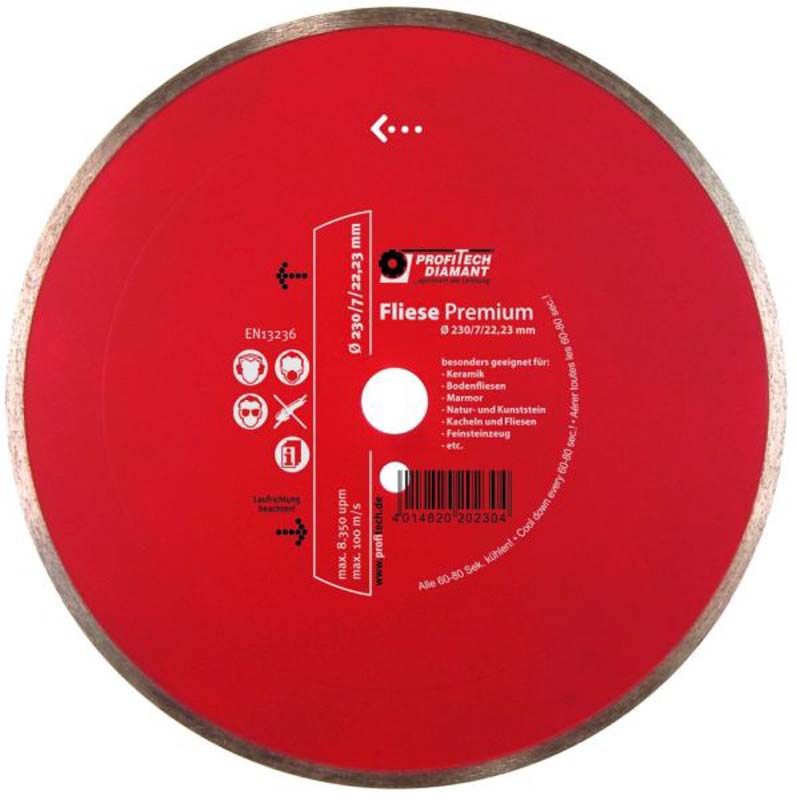 Diamant tegelschijf Moterzaag - TS fliese Premium, Premium - gesinterd - gesloten rand