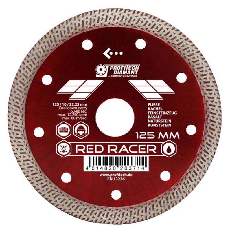 Diamant tegelschijf Haakse Slijper - Red Racer, Premium - gesinterd - extra dun