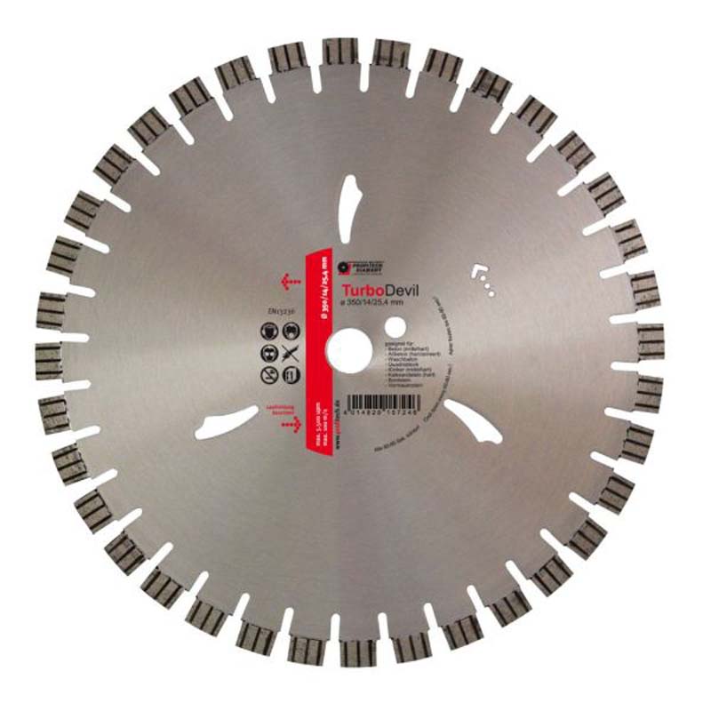 Diamantzaag Moterzaag -Turbo Devil, Premium - Lasergelast Turbosegment