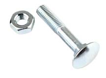 Slotbout met moer Verzinkt 4.6