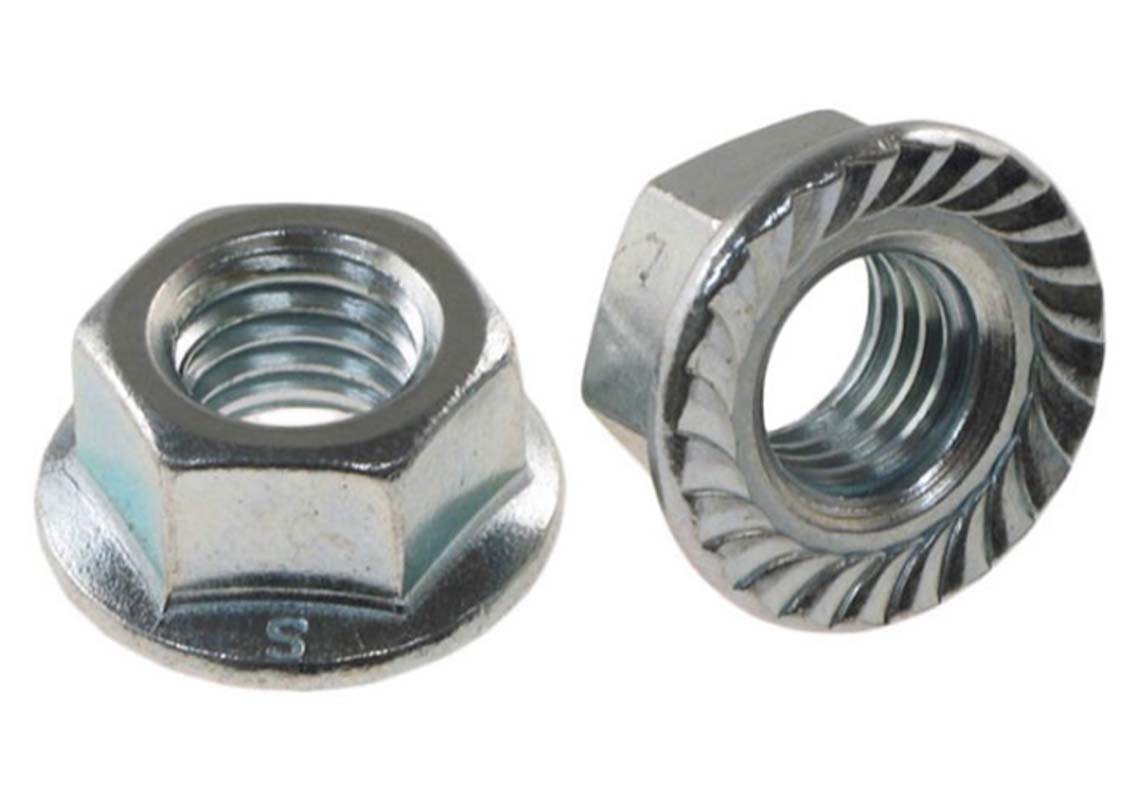 Zeskantflensmoer met vertanding, RVS A2