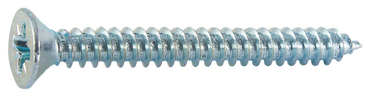 Plaatschroef verzonk.kop kruisgleuf, Verzinkt