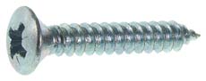 Plaatschroef bolverzonk.kop kruisgleuf Verzinkt