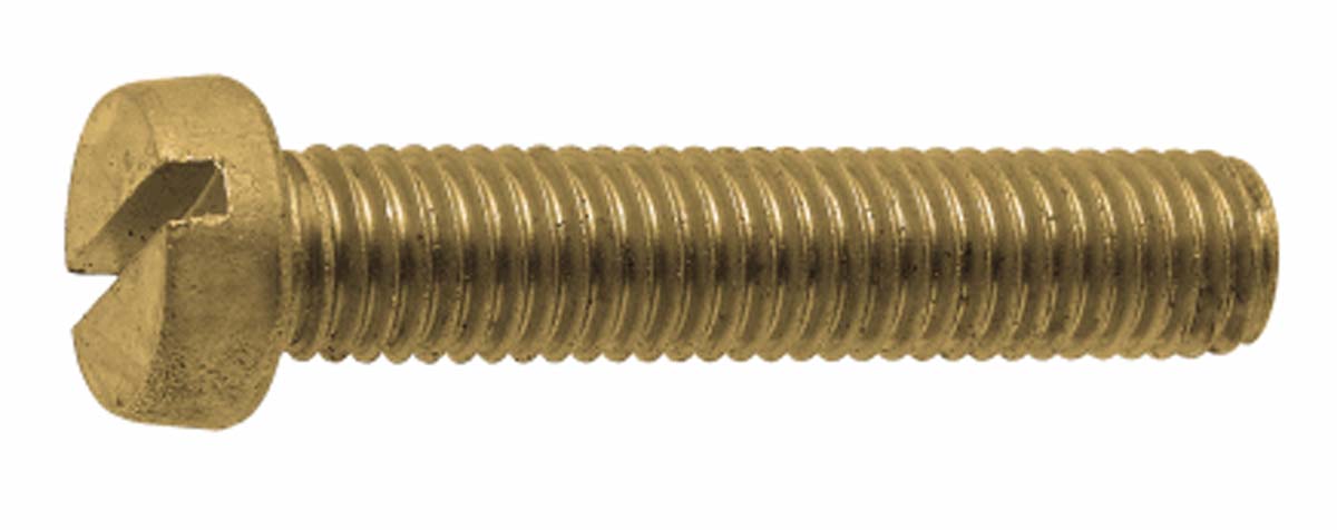 Cilinderschroef zaaggleuf, Messing