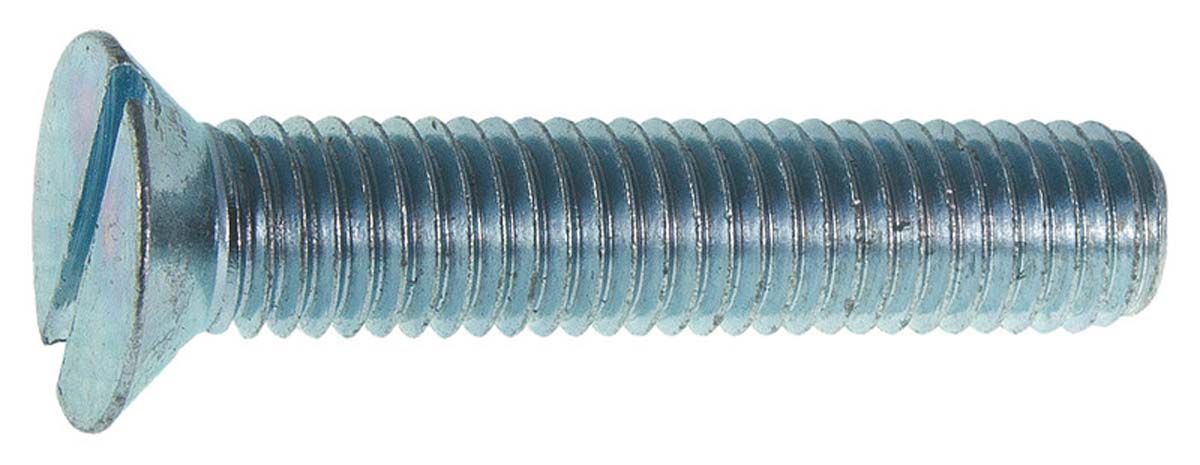 Verzonken schroef zaaggleuf, Verzinkt