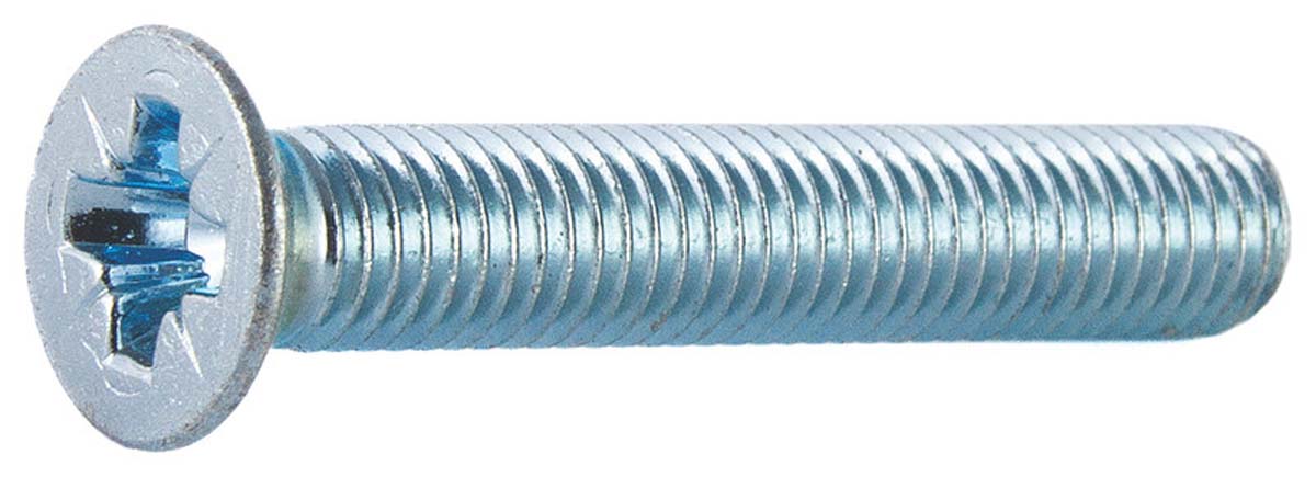 Verzonken schroef kruisgleuf, Verzinkt