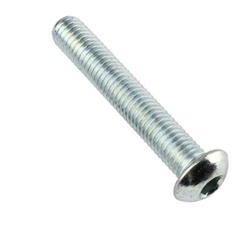 Inbusbout lage bolkop, Verzinkt 10.9