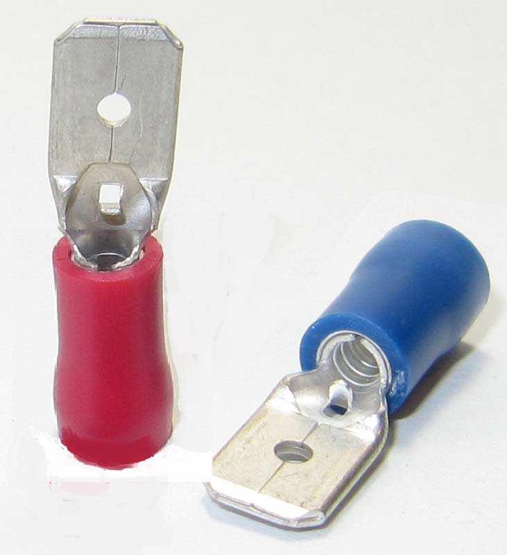 Kabelschoen connector man half geisoleerd, uitw. 6,3