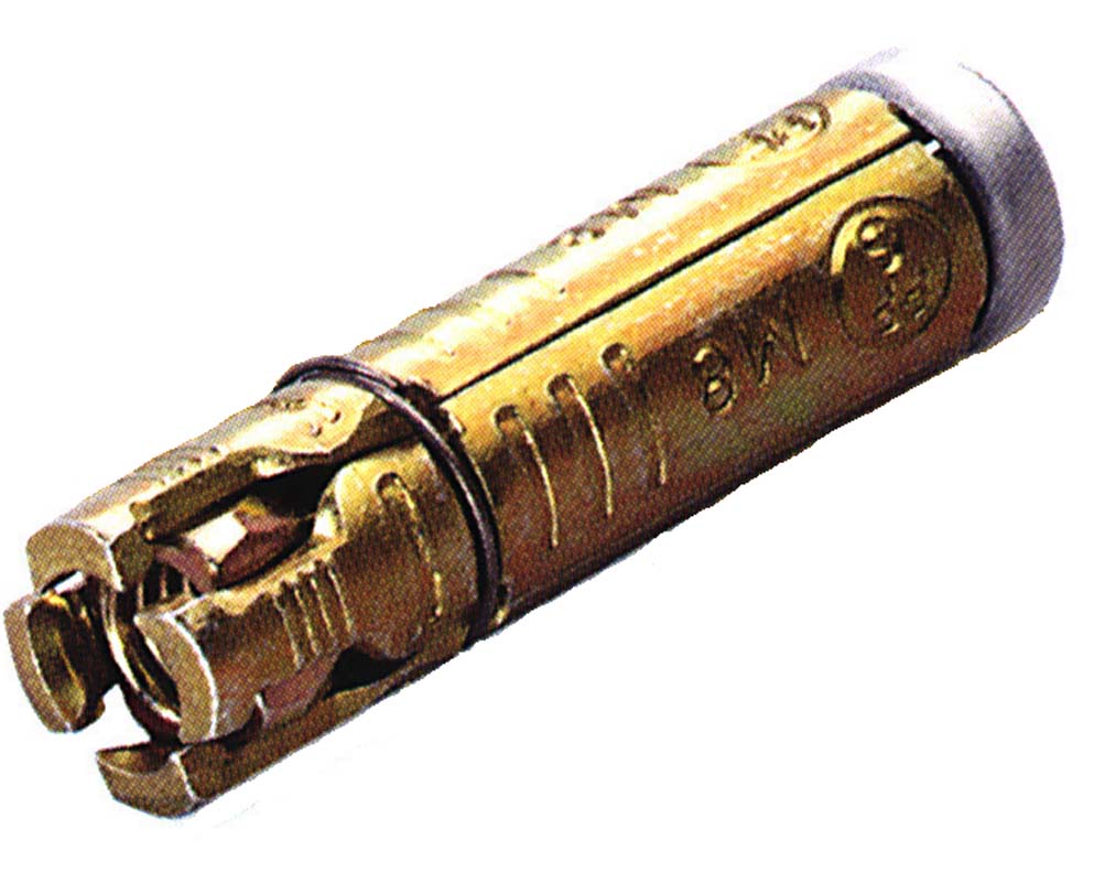 Keilhuls  met conische moer en ring, Geelverzinkt