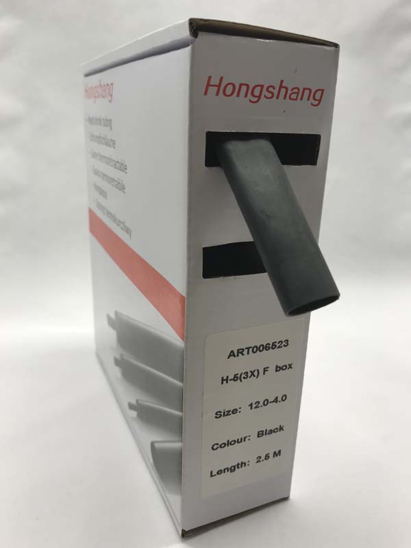 Krimpkous gelijmd in box, Hongsang zwart 3:1