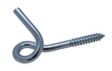 Krulhaken met houtdraad Verzinkt