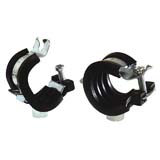 Pijpbeugel met rubber inlegring Verzinkt