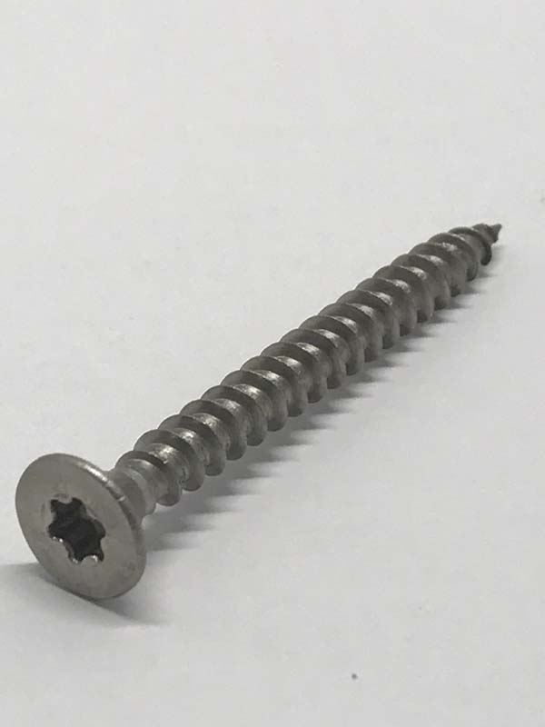 Spaanplaatschroef verz.kop Torx voldraad, RVS A2