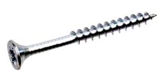 Spaanplaatschroef verz.kop deeldraad kruisgleuf Verzinkt
