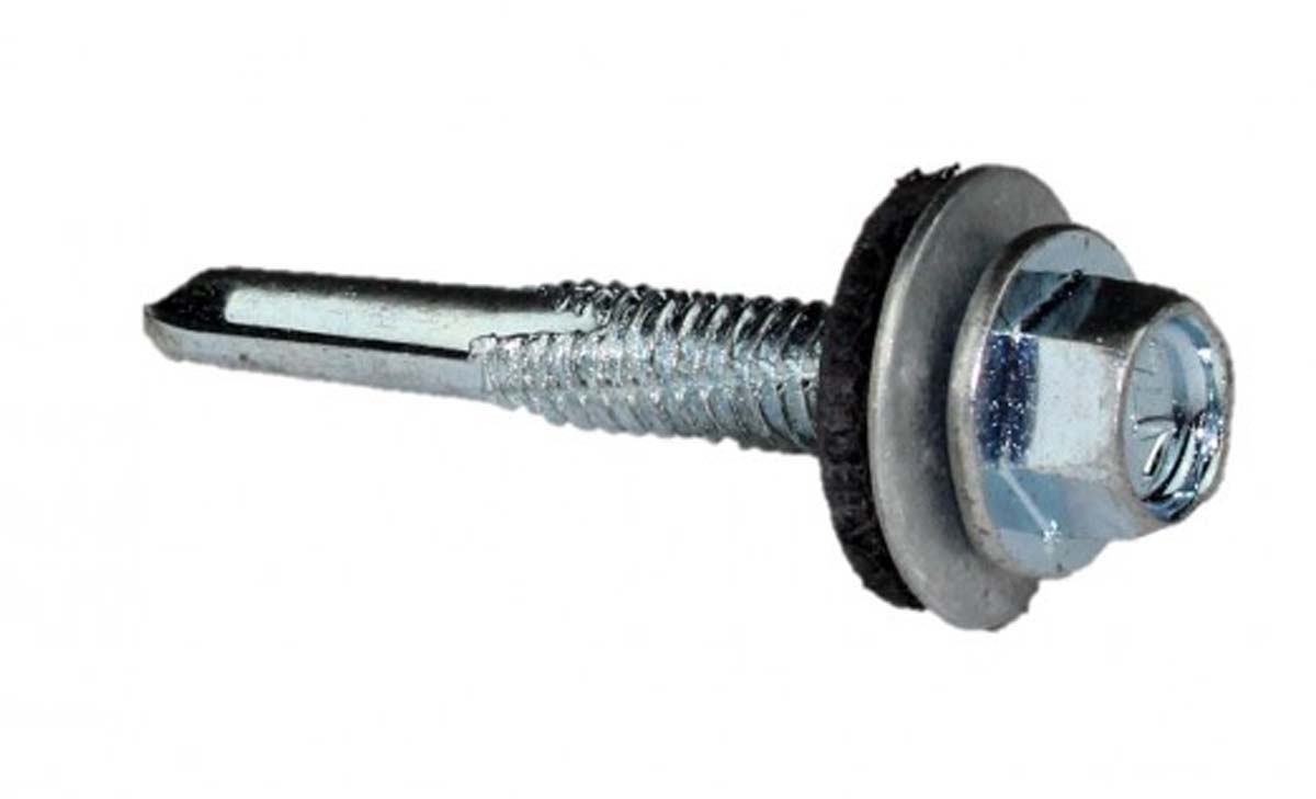 Zelfb.zesk.kraagbout Boorpunt 5 + EPDM ring, Verzinkt